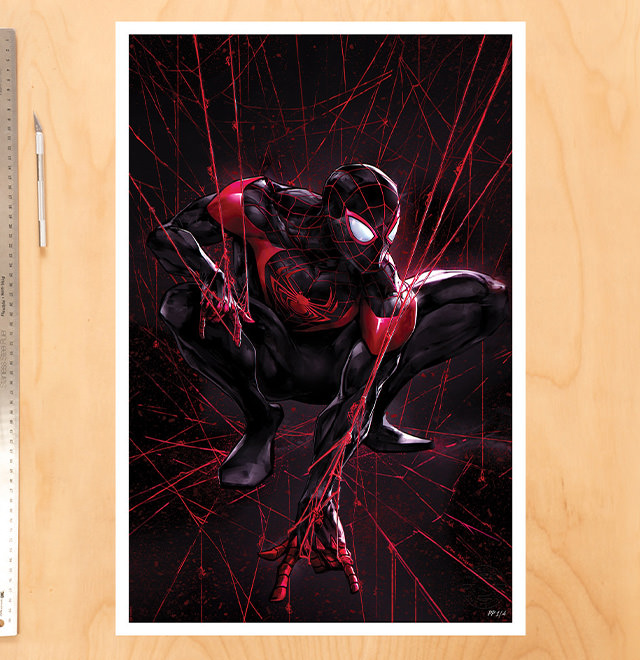 Spider-Man Miles Morales Fine Art Print (Sideshow)