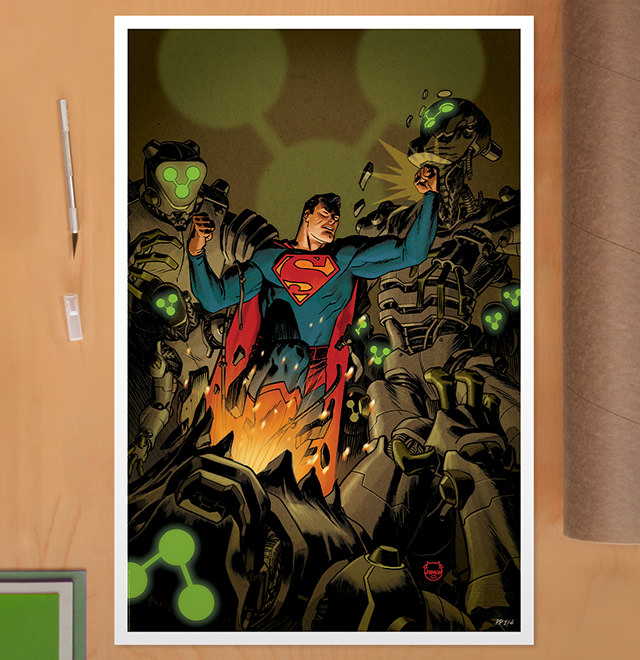 Superman: Space Age Fine Art Print by artist Dave Johnson