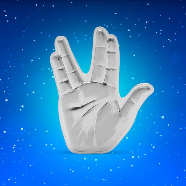 The Vulcan Salute (Star Trek) Silver Collectible by Agoro