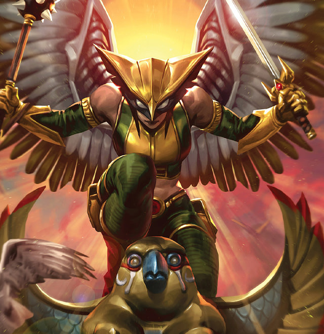 Hawkgirl Fine Art Print by artist Derrick Chew