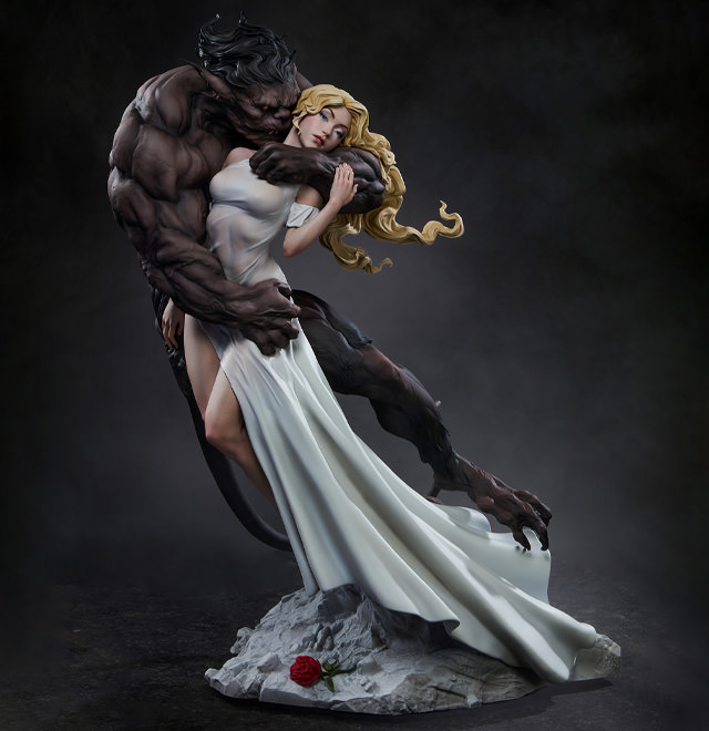 Beauty and the Beast Statue