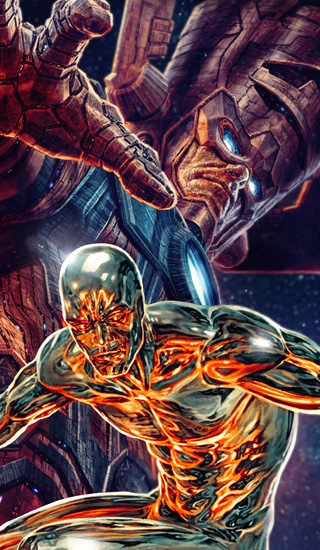 Galactus and the Silver Surfer Fine Art Print