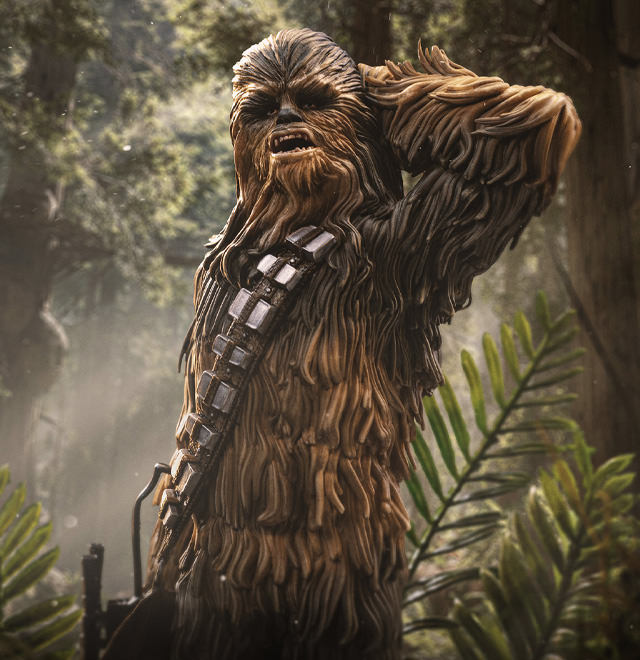 Chewbacca and Tokkat 1:10 Scale Statue