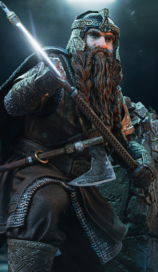 Gimli Unleashed 1:10 Scale Statue