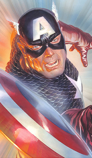 Marvelocity: Captain America (Marvel) Art Print by Alex Ross