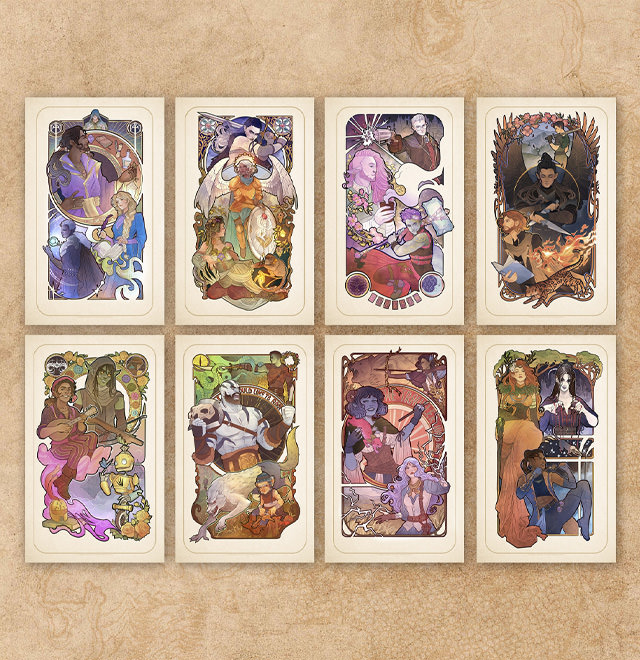 Critical Role 10th Anniversary: Set of 8 Art Print by Hannah Alexander