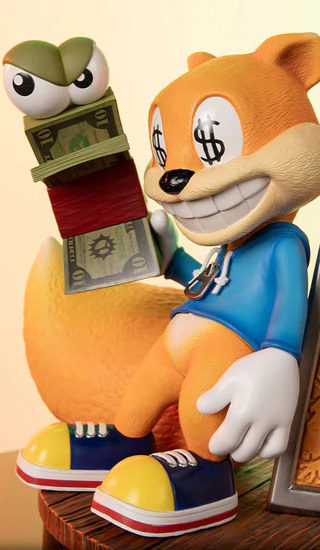 Conker's Bad Fur Day Game Cover (Exclusive Edition) Statues by First 4 Figures