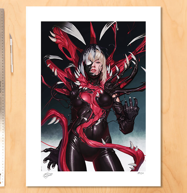 Gwenom vs Carnage Fine Art Print