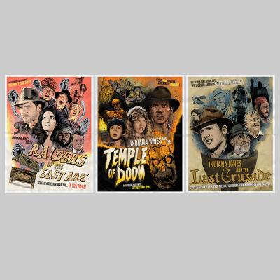 Indiana Jones Original Trilogy Set Movie Poster