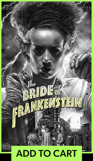 Bride of Frankenstein (Silver Screen) Fine Art Print