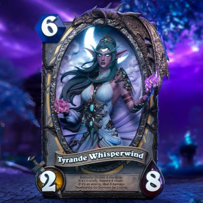 Tyrande Whisperwind 3D Art Frame Statue