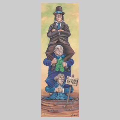Stretching Portrait: The Quicksand Men Art Print