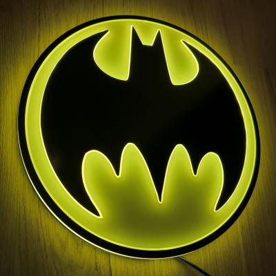 Vintage Batman LED Logo Light (Circular) Wall Light
