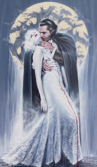 Dracula: The Kiss Art Print by Olivia De Berardinis