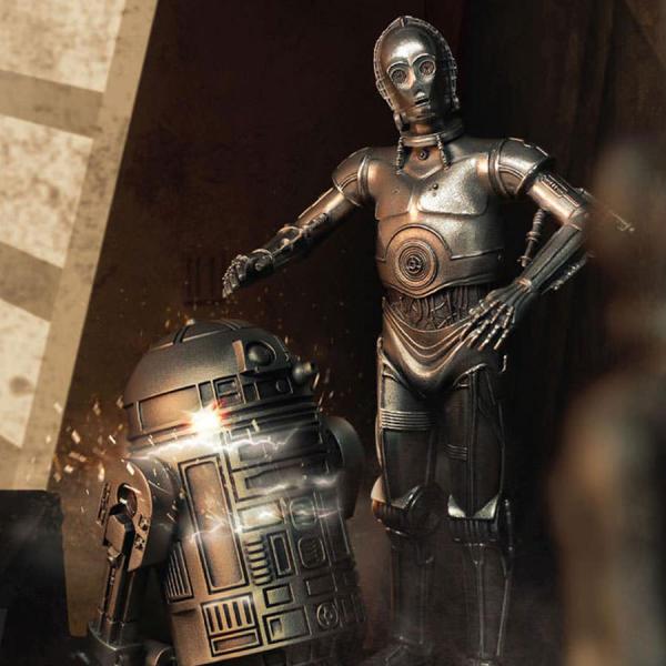 C-3PO & R2-D2 Endor Pewter Collectible by Royal Selangor