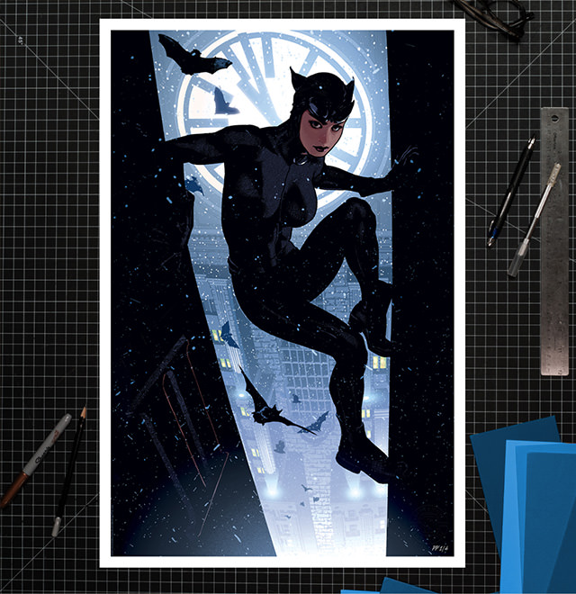 Catwoman Fine Art Print by artist Adam Hughes