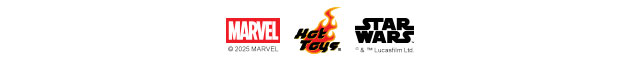 Marvel, Star Wars, Hot Toys Logos