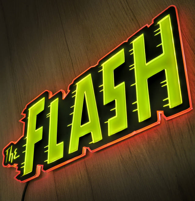 Vintage The Flash LED Logo Wall Light