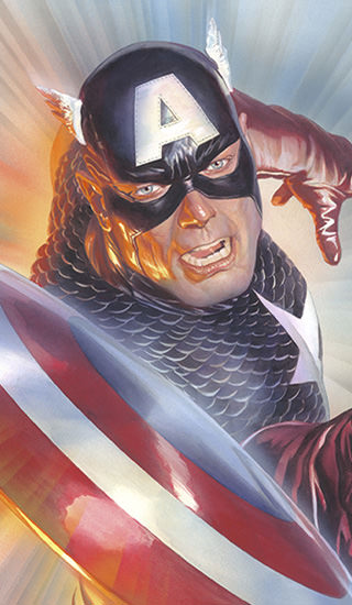 Marvelocity: Captain America Art Print
