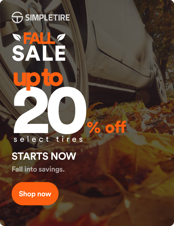 Fall Sale! Up to 20% off select tires ends 10/5. Shop now