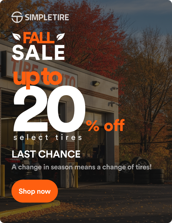 Fall Sale! Up to 20% off select tires ends 10/5. Shop now