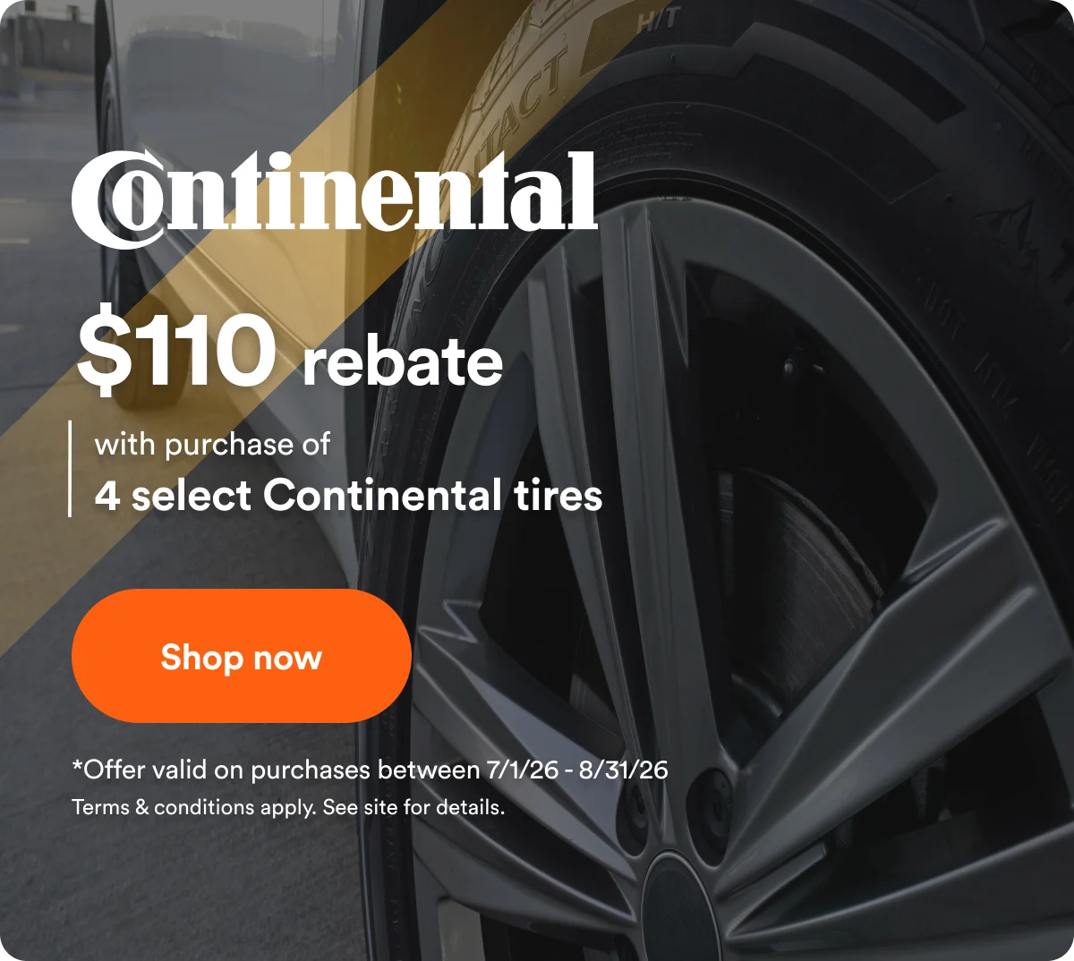 $110 back from Continental tires