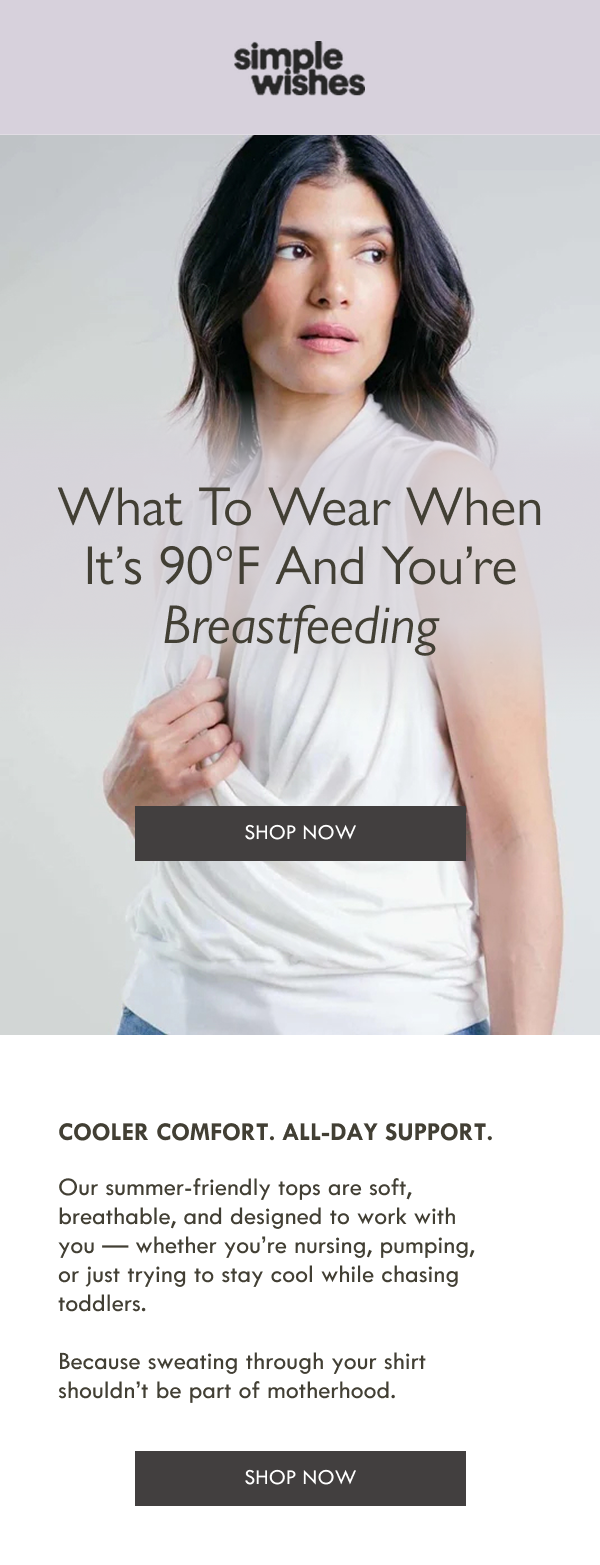 What to wear when it's 90f and you're breastfeeding
