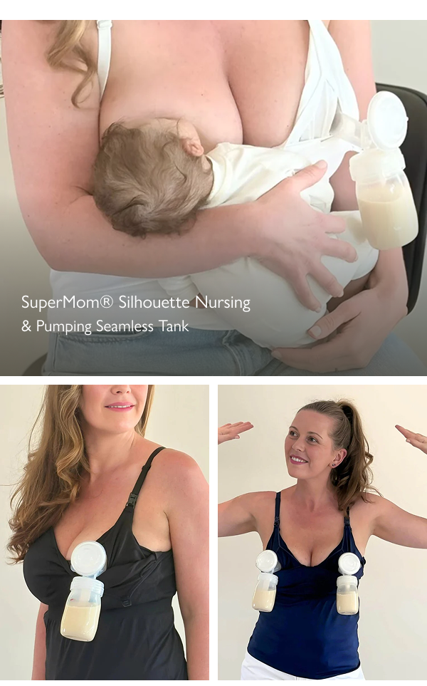 Supermom silhouette nursing & pumping