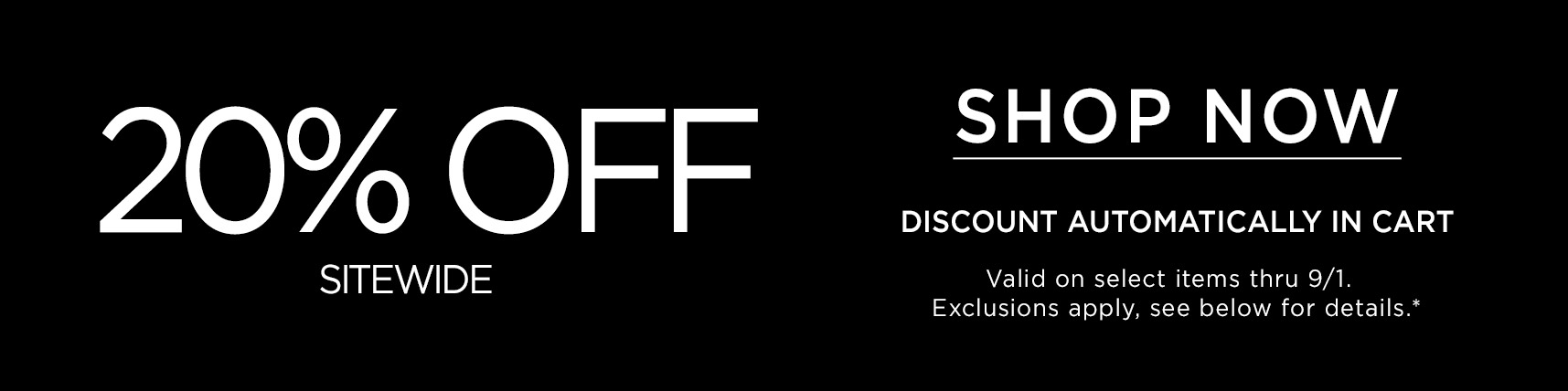 Long Weekend Sitewide Offer