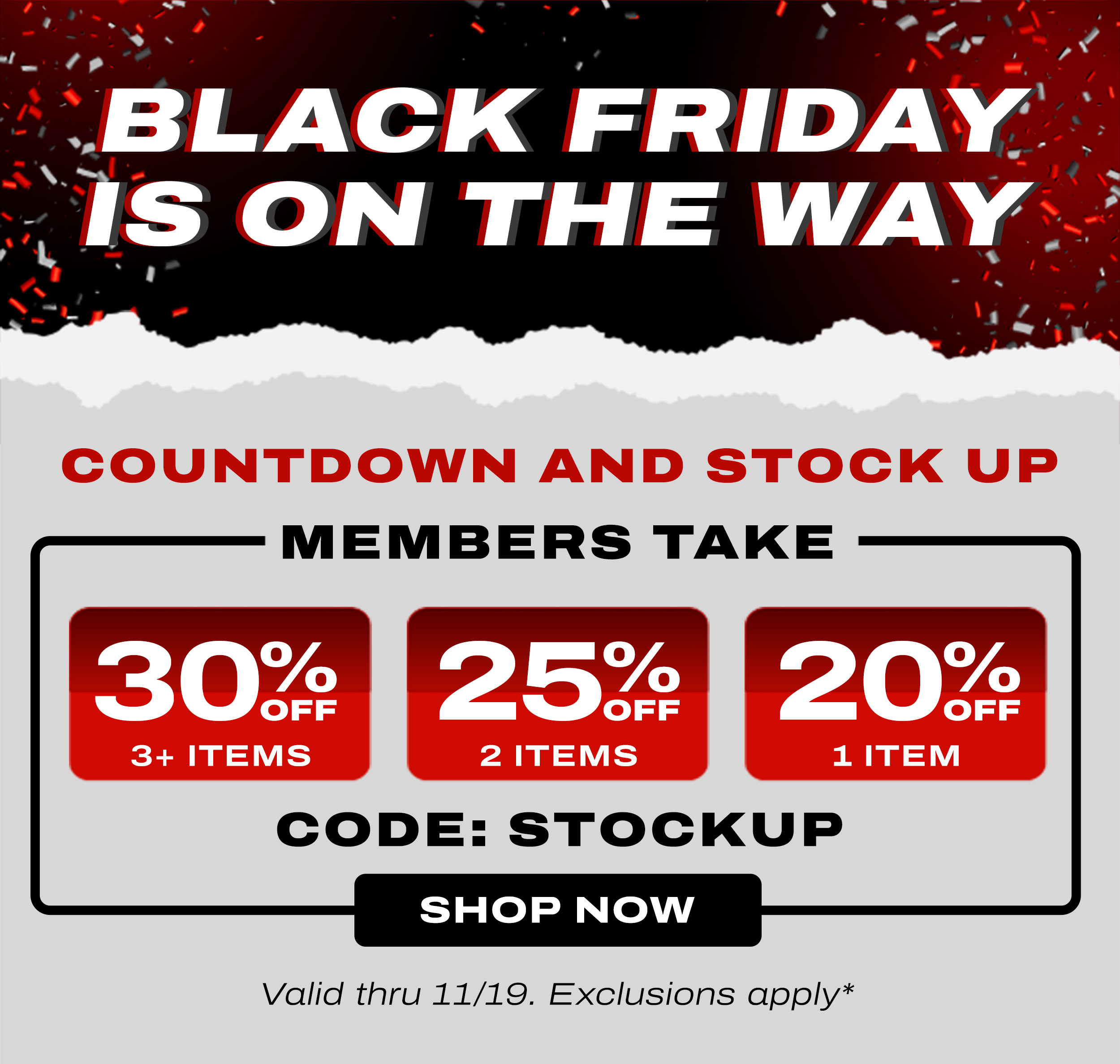 Long Weekend Sale