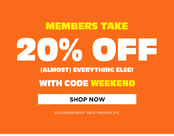 Members take 20% Off Shop Now