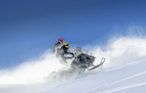 Riders on a variety of Ski-Doo models