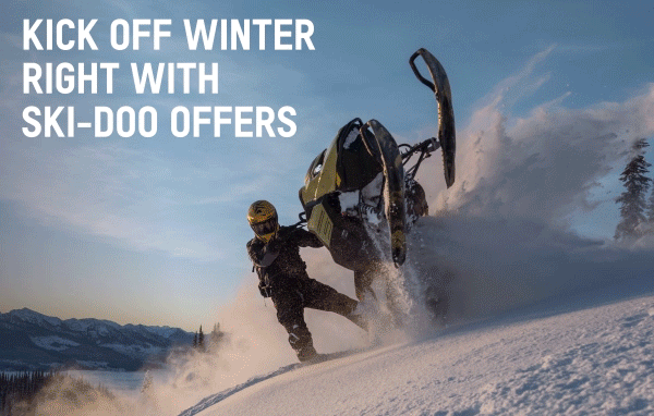 Ski-Doo rider standing up