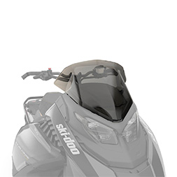 Low Windshield with Support for Ski-Doo