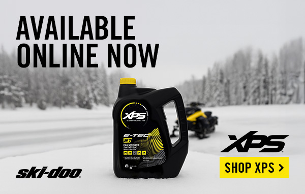 XPS oil on snow in front of Ski-Doo sled