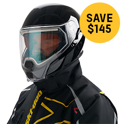 Rider wearing Oxygen Flow Heated Helmet