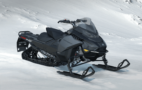 Parked Ski-Doo sled