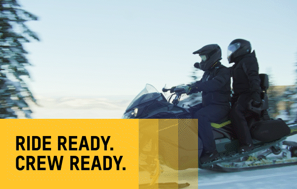 Ski-Doo rider zooming through trees