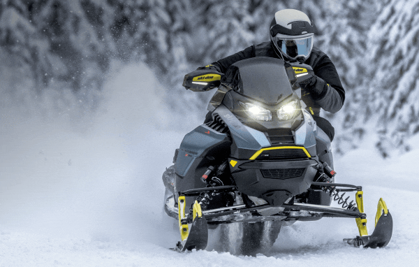 Ski-Doo rider on their snowmobile