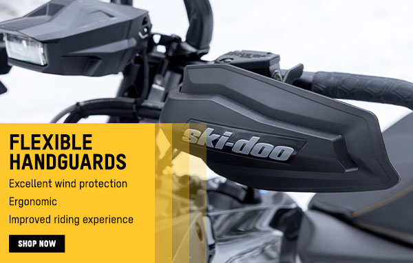 Flexible Handguards on a Ski-Doo sled