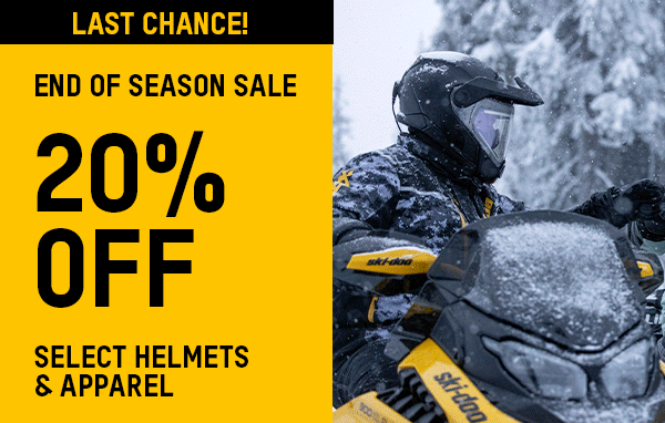 Riders wearing Ski-Doo helmets