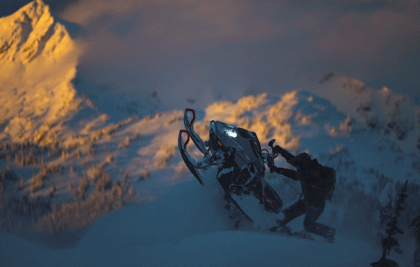 People riding a variety of Ski-Doo sleds
