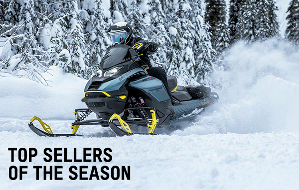 Ski-Doo parts and accessories on sled