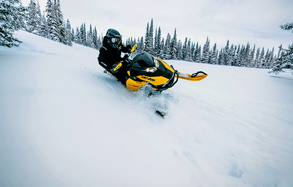 People doing sled stunts in the snow