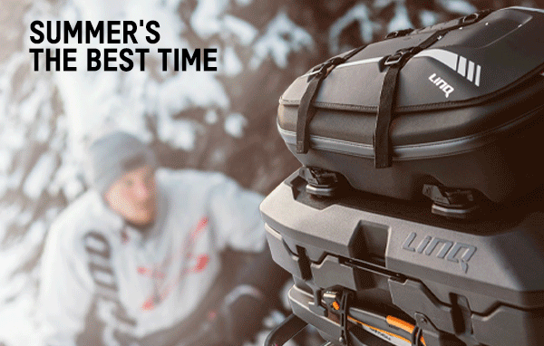 LinQ accessories stacked on Ski-Doo sled