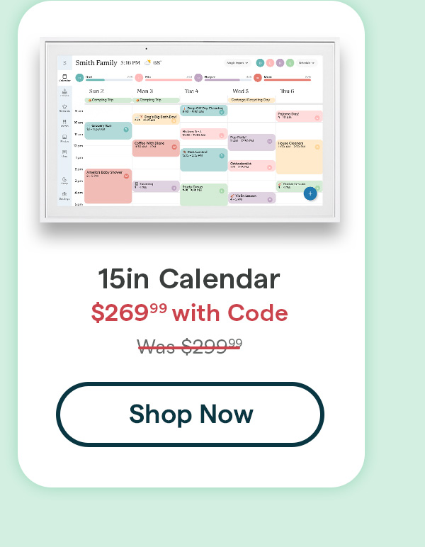 shop 15in calendar for 30 off with code MDVIP