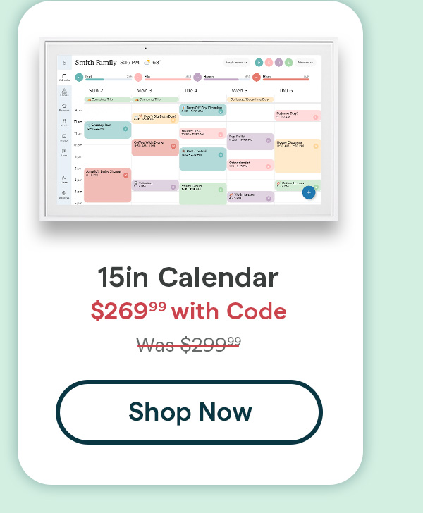 shop 15in calendar only 269 99 with code MDVIP