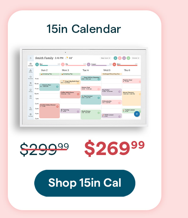 shop 30 off 15in calendar