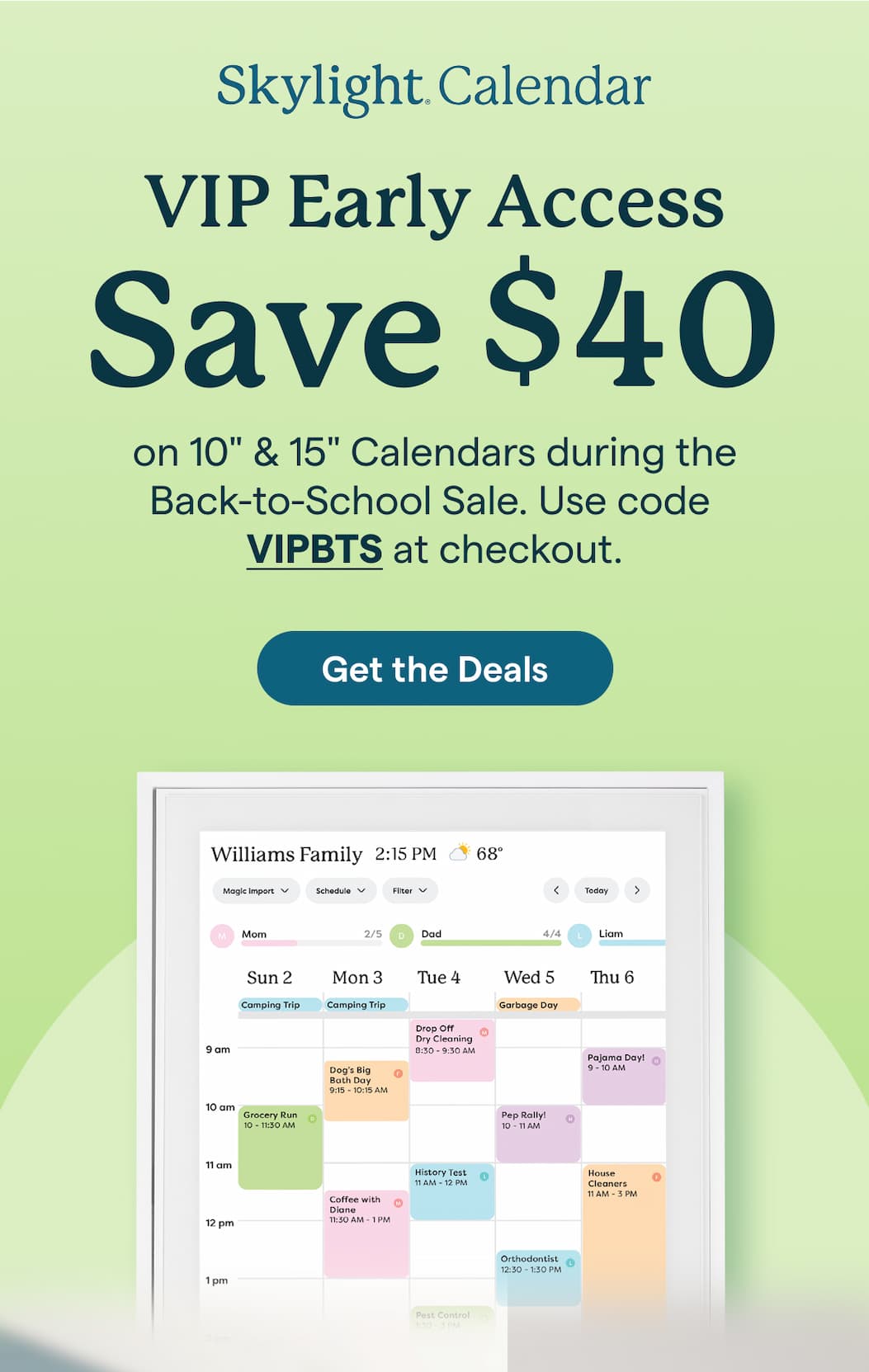 save 40 dollars on 10 and 15in calendars with code vipbts