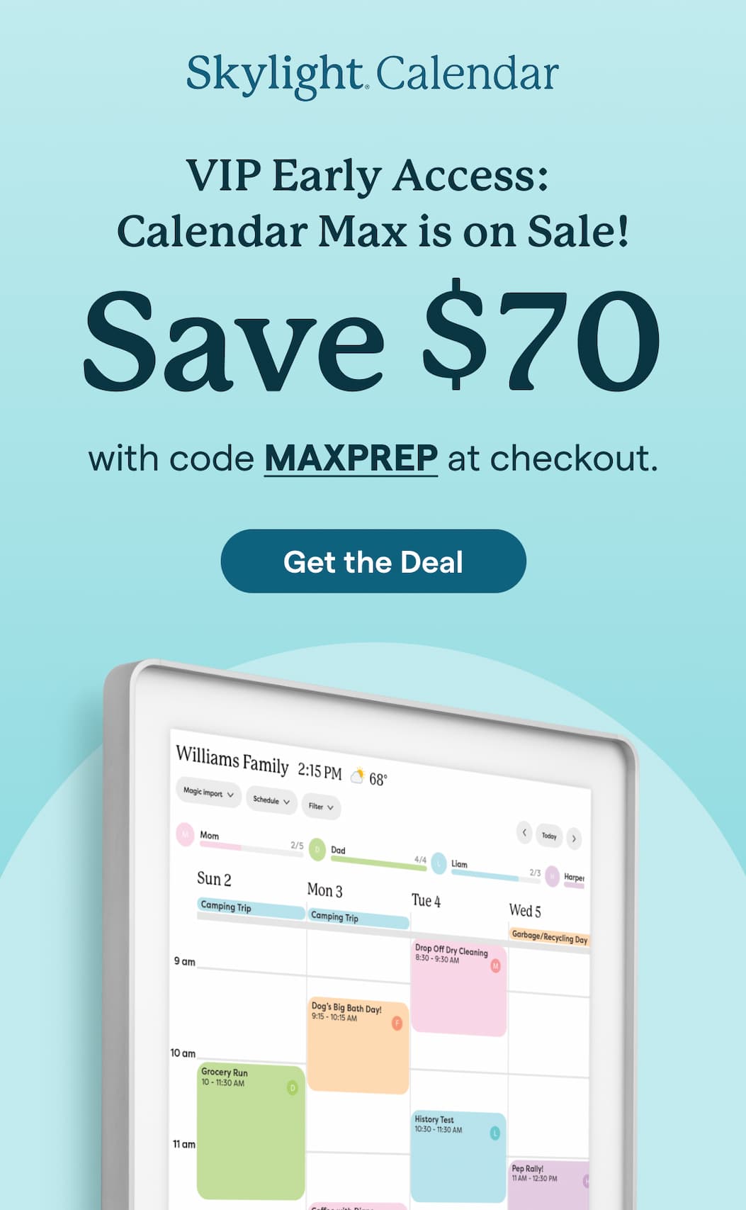 vip early access save 70 dollars on cal max with code maxprep